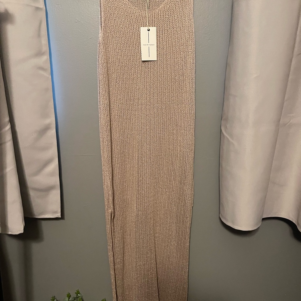 81 moon & madison Beige Knit Midi Skirt - Picture 5 of 6